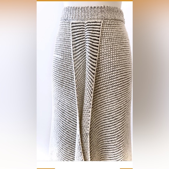 STELLA MCCARTNEY wool gray/white sweater long skirt size 44 (USA size 8-10) - Picture 10 of 11